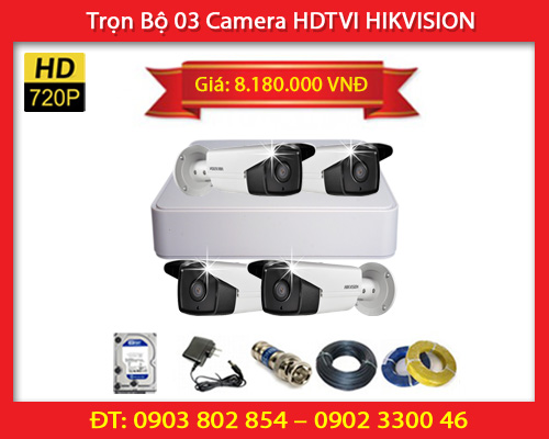 Trọn Bộ 04 Camera HIKVISION DS-2CE16C0T-IT3 (1.0MP)