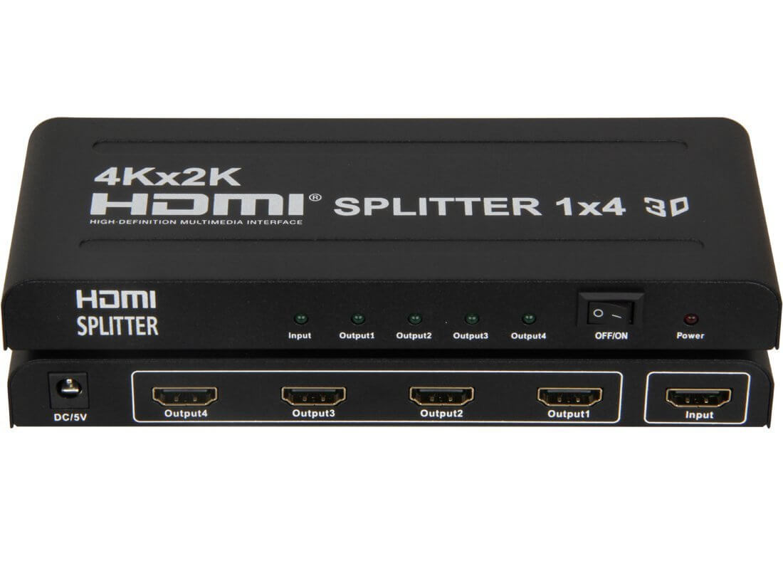 Bộ chia tín hiệu HDMI Splitter 1 ra 4 Full HD 1080P