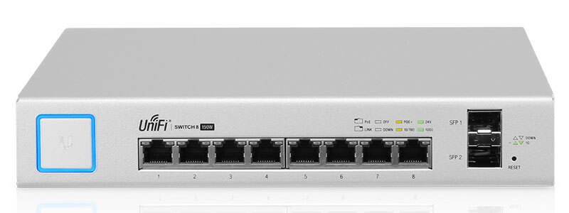 Thiết bị mạng Switch PoE Gigabit 24V 802.3af/at UniFi US-8-150W