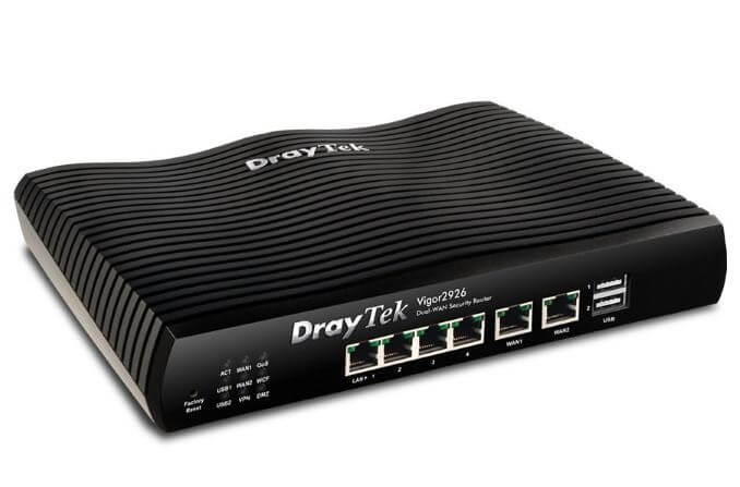 Thiết bị mạng Dual-WAN Load Balancing VPN Router DrayTek Vigor2926
