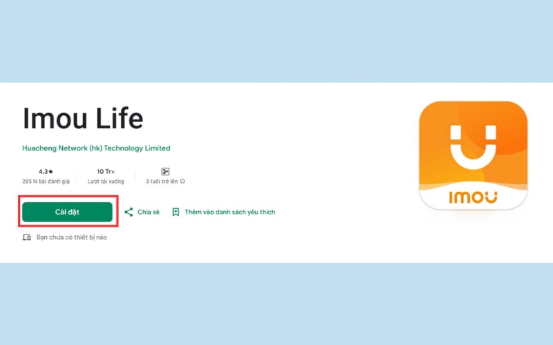 Cài đặt và đăng nhập ứng dụng IMOU Life