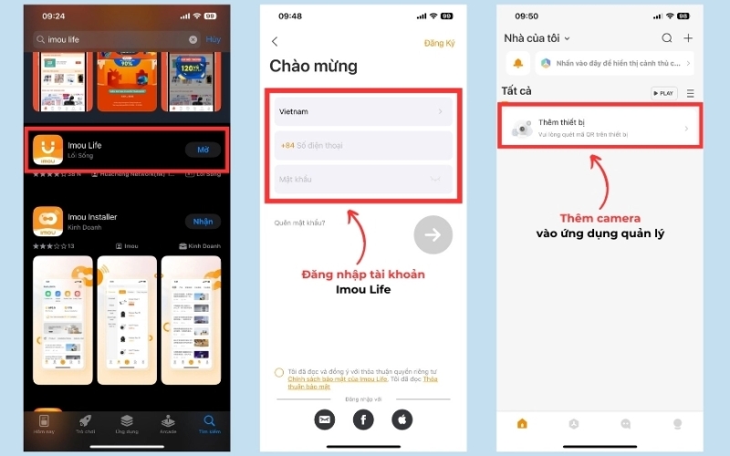 mở app IMOU Life trên điện thoại