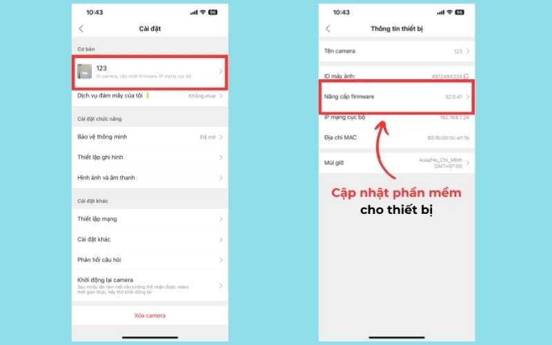 Cập nhật firmware cho camera Yoosee