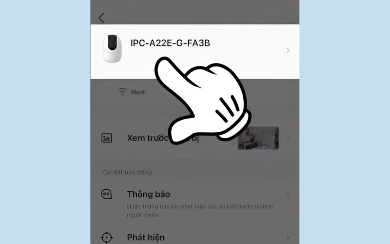 Chọn camera cần đàm thoại