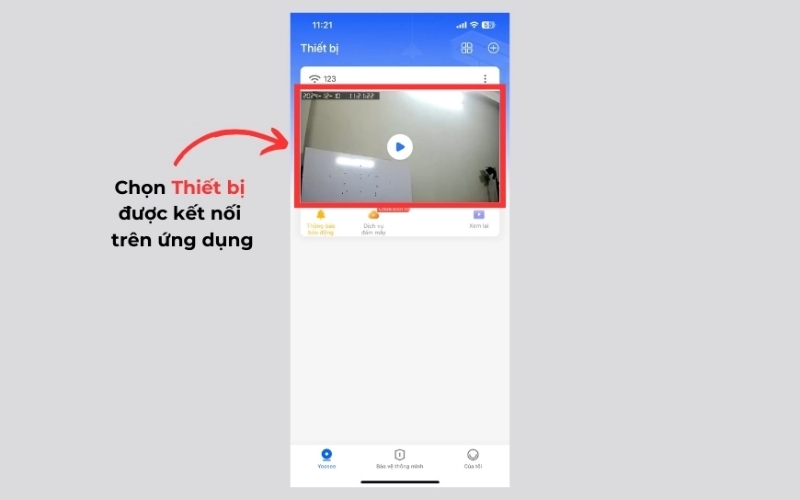 Chọn đúng camera cần xóa video