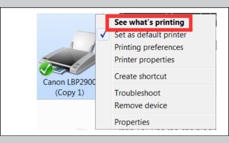 chọn See what’s printing