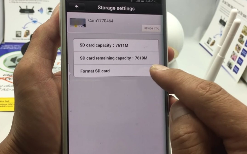 Chọn Định dạng thẻ nhớ (Format SD Card)