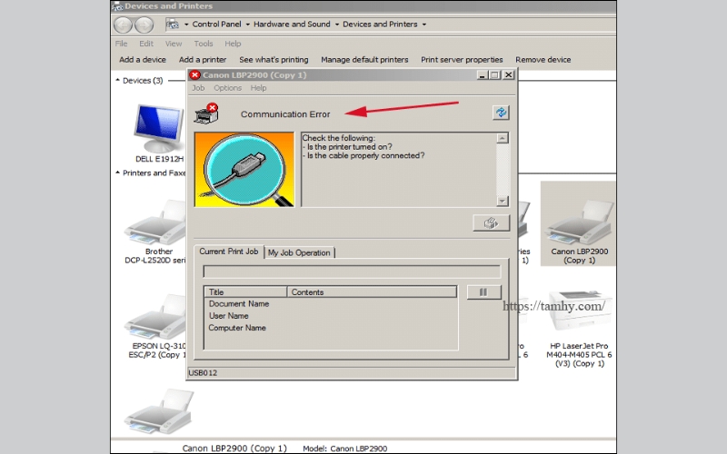 Một số lưu ý khi sửa lỗi Communication Error trên máy in Canon 2900