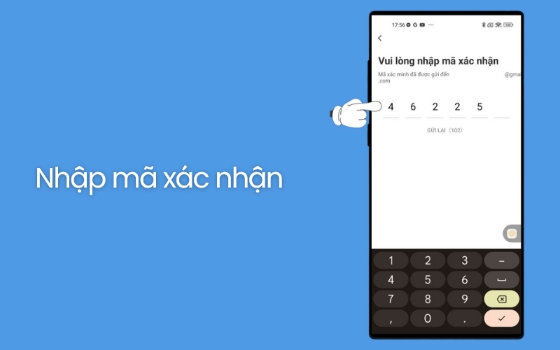 nhập mã xác minh