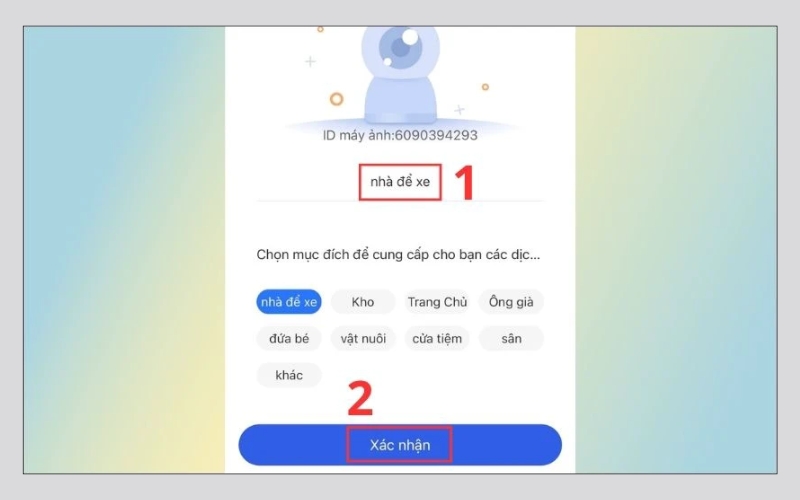 đặt tên cho camera Yoosee và hoàn tất