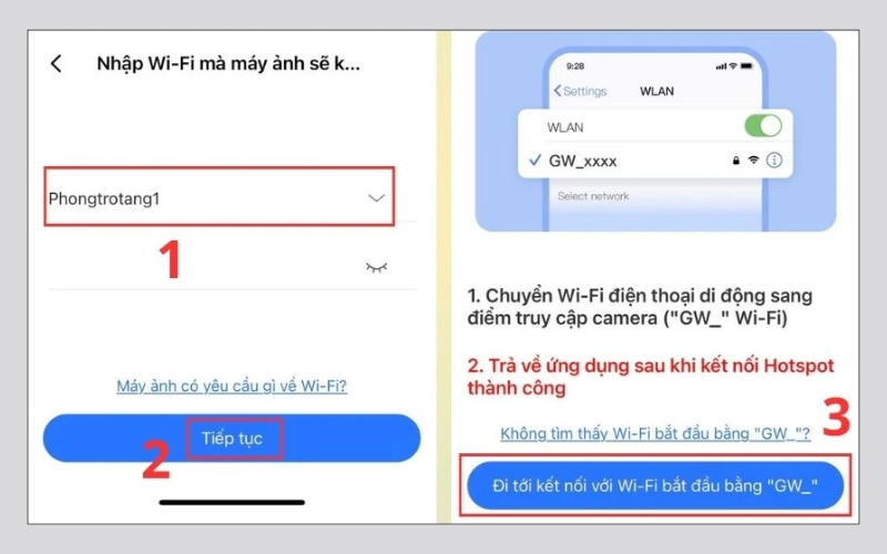 Nhập chính xác tên mạng và mật khẩu WiFi