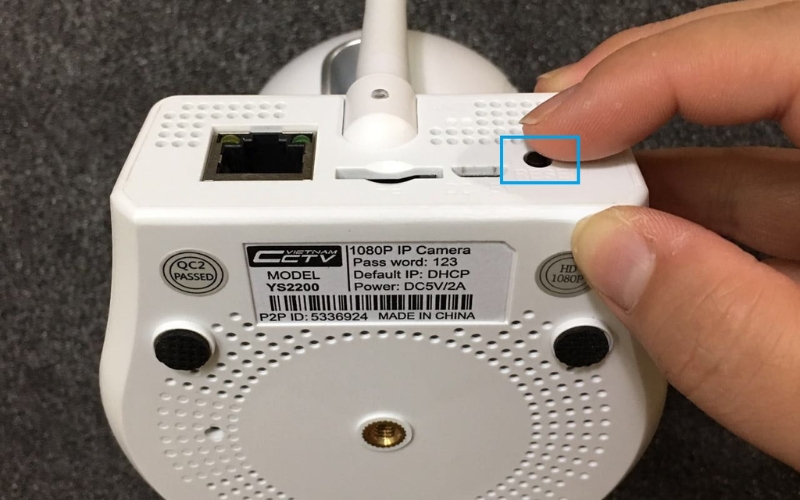 Reset camera Yoosee về cài đặt mặc định