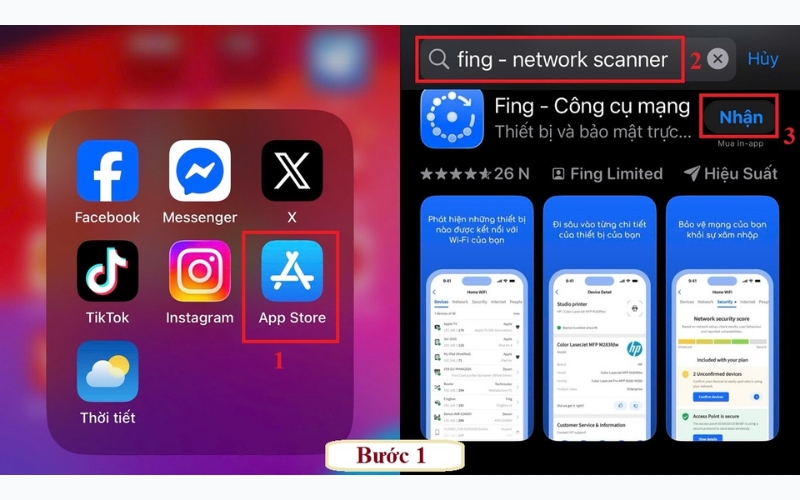 Tải và cài đặt ứng dụng Fing