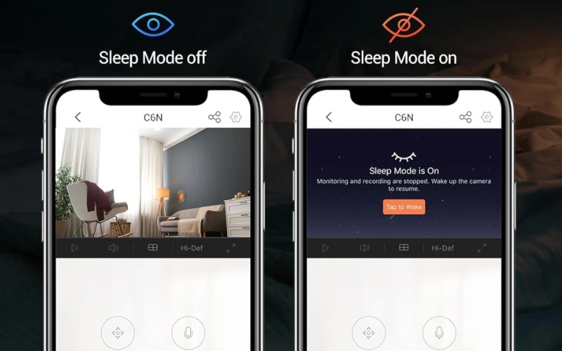Trường hợp nên tắt chế độ ngủ trên camera Ezviz
